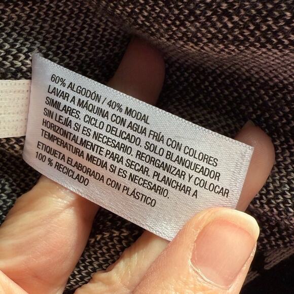 Merona Womens XS Boho Soft Modal Knit Hi-Lo Tunic Vest Cardigan Stripe Zig Zag - Picture 6 of 7